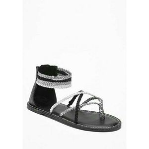 Old Navy Metallic Braided Gladiator Sandal…